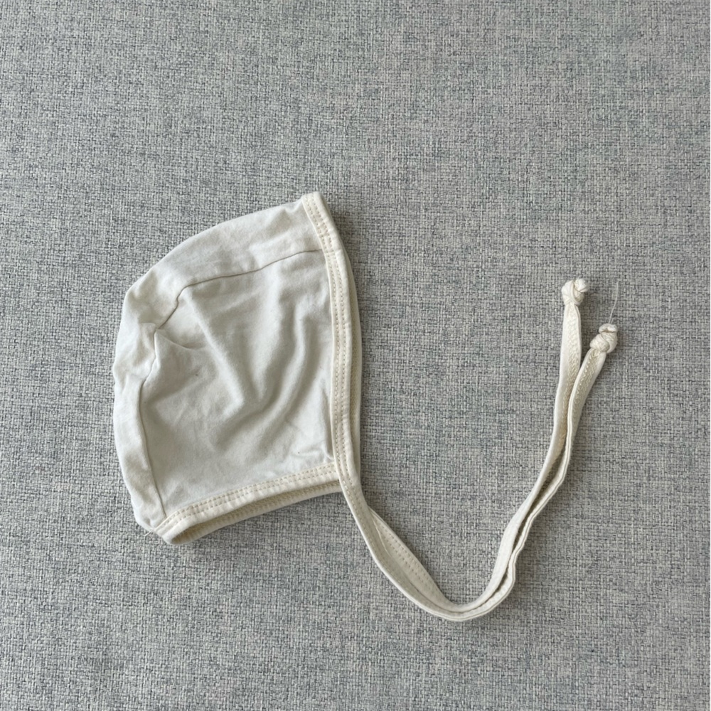 Cream Baby Bonnet 0-3m